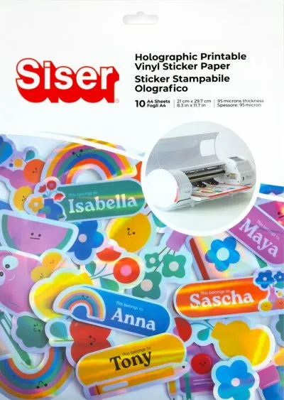 STICKERS IMPRIMIBLES HOLOGRAPHIC